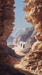 Eroded Sandstone Architecture in Desert

