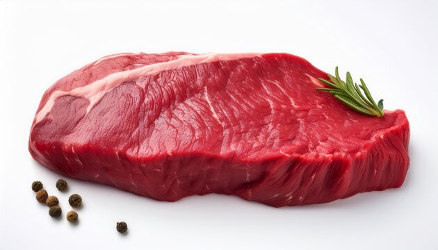 Beef Tatar On White Background Generative Ai - Powered by Adobe