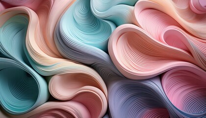 Abstract Pastel Twirls