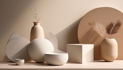 Neutral Shapes Minimalism Illustration