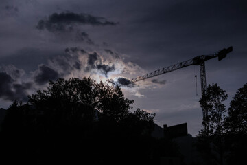 atardecer en construcción 