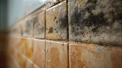 Bathroom Mold Problem — Black and Brown Fungal Growth from Moisture and Heat