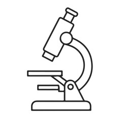 Outline Microscope Vector Illustration
