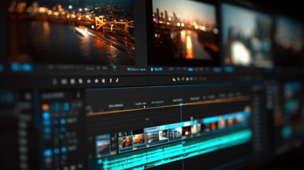 Fototapeta premium Precision in Motion: Professional Video Editing Interface