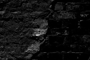 Monochromatic Dark Black Gritty Grunge Texture Full Frame Background

