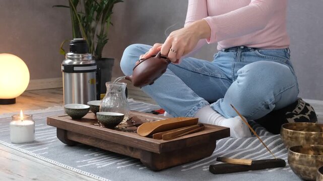 Enjoy a Relaxing Tea Ceremony in a Cozy, Comfortable Setting for Mindfulness