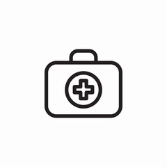 Obraz premium medical toolbox icon sign vector