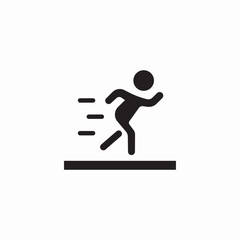 run hurry icon sign vector