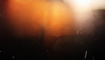 Black And Orange Vintage Film Light Leaks Overlay Background