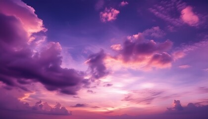 Purple Sky Background Gradient Sunset Clouds
