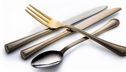 Knife Fork Spoon Isolated