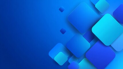 Blue abstract background with gradient geometric squares Futuristic minimalist wallpaper for business or banners