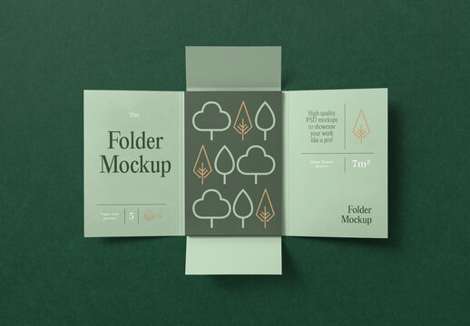 View From Above Folder Mockup