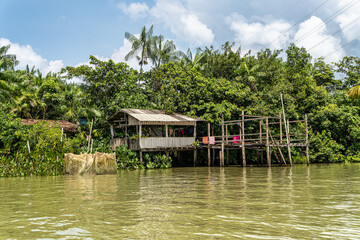 River boat tour on the Guama River at Belem do Para, a city on the north area of Brazil.
