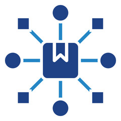 Fototapeta premium Cluster Map Icon, Mini Illustration Relate To Capital Market, Market Research. Use For Modern Concept, Ui, Ux Web And App Development.