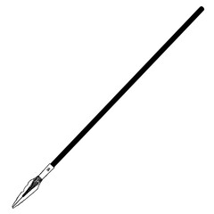 Macro illustration of a sharp metal needle isolated on a white background, a common sewing tool
