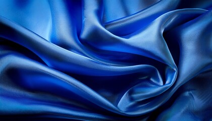 Obraz premium Elegant Blue Satin Fabric