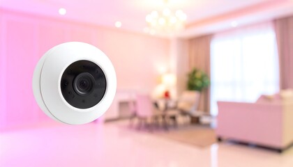 Interior security camera in a modern home