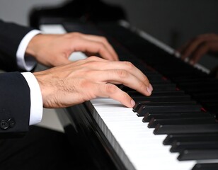 Obraz premium Hands playing grand piano