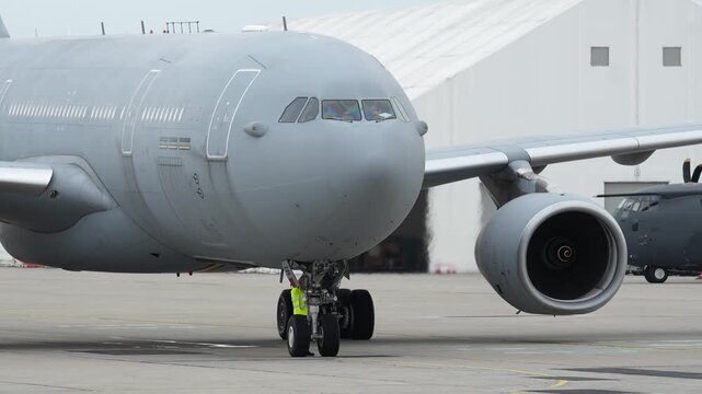 A330 tanker prepares for mission at European military base
