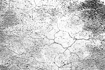 Black and white abstract background with circles and cracks. Black grunge background. Background with dots, particles and cracks. Textured illustration and outdoor wall and construction.