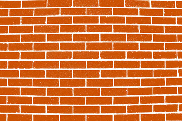Illustration of a orange brick wall background. Orange background and outdoor wall. Architecture and design. Backdrop, pattern, seamless and structure illustration with bricks.