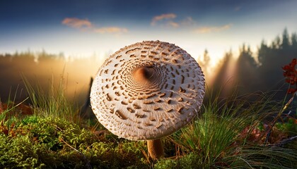 The Parasol Mushroom Macrolepiota Procera Or Lepiota Procera