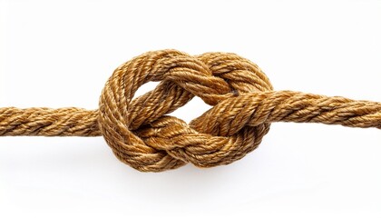 Fototapeta premium Figure Eight Knot Figure Of 8 Knot Isolated On White Background