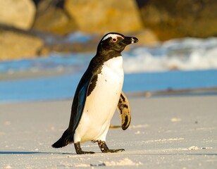 Obraz premium African penguin on a beach