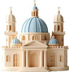 3D model of European cathedral inspired by Danish architecture