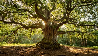 Obraz premium Magnificent Ancient Oak In Forest