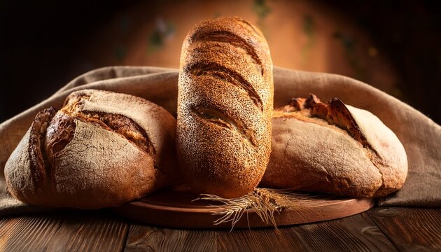 Baked Bread On The Table