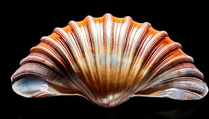 Nautilus Shell On Black Background