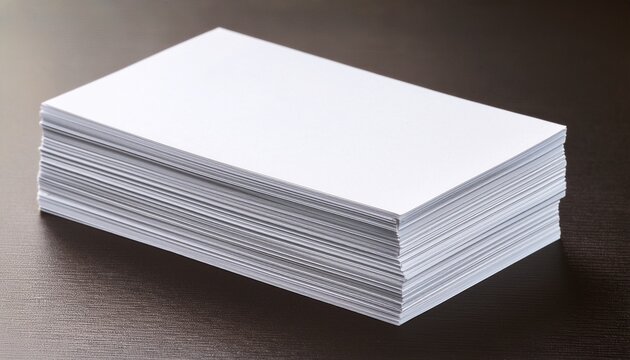 Stack Of White Paper Cards