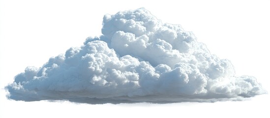 Fluffy white cumulus cloud against a plain white background (30)