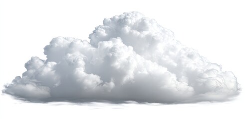Fluffy white cumulus cloud against a plain white background (20)