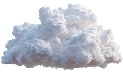 Fluffy white cumulus cloud, detailed texture
