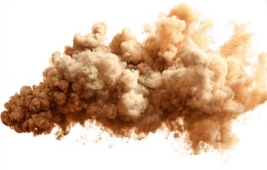 Abstract cloud of tan smoke or dust