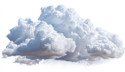 Fluffy cumulus cloud against white (11)