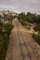 Fototapeta premium Old Railway Tracks lima peru