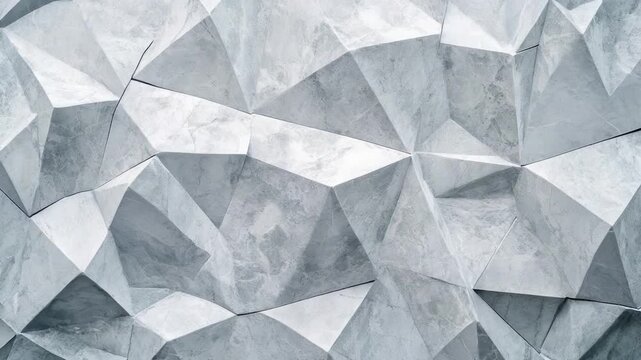 A detailed view of a wall constructed from triangular shapes, potentially used in decorative or architectural designs