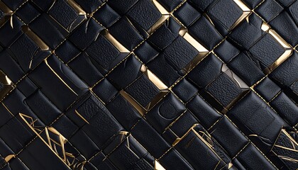 Intricate black and gold textured surface
