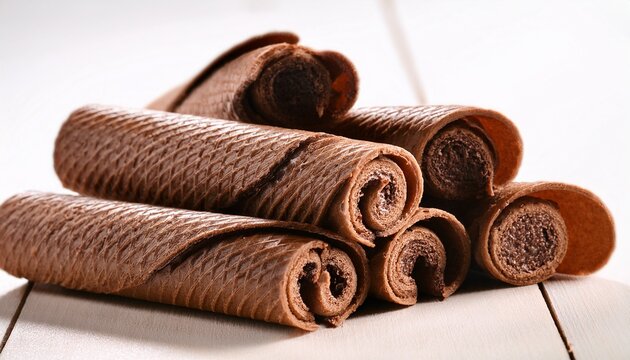 Chocolate Wafer Rolls With Nice Click