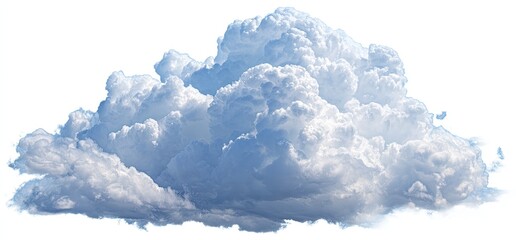 Fluffy cumulus cloud against a white background (1)