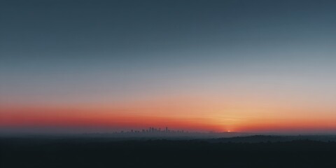 Fototapeta premium sunset with a city in the background