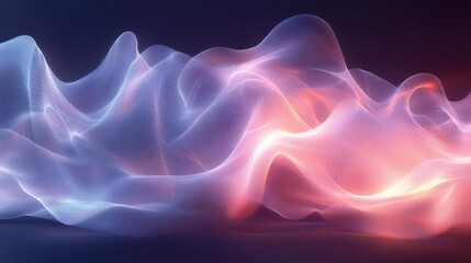 Fototapeta premium Abstract Colorful Waves of Light with Fluid Motion and Soft Glow