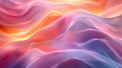 Fototapeta premium Soft Flowing Waves of Colorful Fabric in Abstract Style
