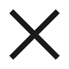 Fototapeta premium Black Cross Icon. Black Cross Mark Symbol, Delete No Sign.