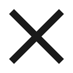 Obraz premium Black Cross Icon. Black Cross Mark Symbol, Delete No Sign.