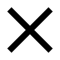 Obraz premium Black Cross Icon. Black Cross Mark Symbol, Delete No Sign.